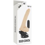 BASECOCK - REALISTIC BLACK REMOTE CONTROL VIBRATOR WITH TESTICLES 20 CM -O- 4 CM